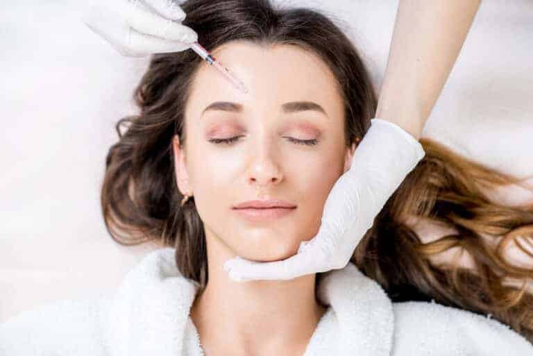 Provider administering a Botox injection